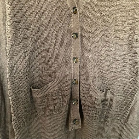 MOSSIMO knit tunic cardigan brown XL button VGUC - Picture 2 of 8